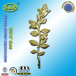 Zamak Gül Tabut Uydurma Dekorasyon Çinko Alaşım Çiçek Boyutu 45 cm × 13 cm Altın / Antik Bronz