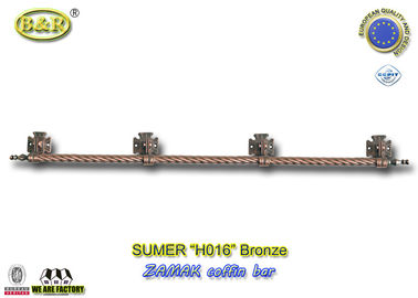 H016 Zamak Tabut Kolu Metal Uzun Bar Tabut Donanım 1.55 metre 4 Tabanlı