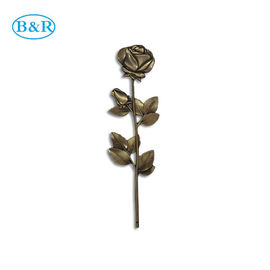 F02 Zamak Gül Tabut Uydurma Dekorasyon Çinko Alaşım Çiçek 36 * 13 cm Antik Bronz Renk