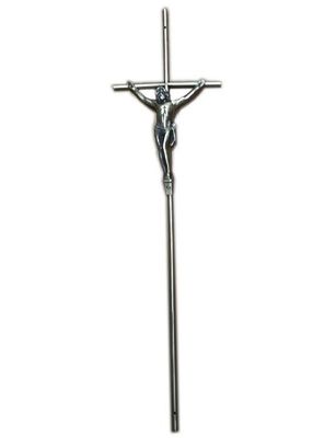 Kalite  Size 64.5×17cm Funeral Articles D064  / Iron Coffin Crucifix With Zamak Jesus Fabrika