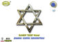 Zamak david yıldız gümüş renk D009 Yahudi tabut dekorasyon metal aksesuarları